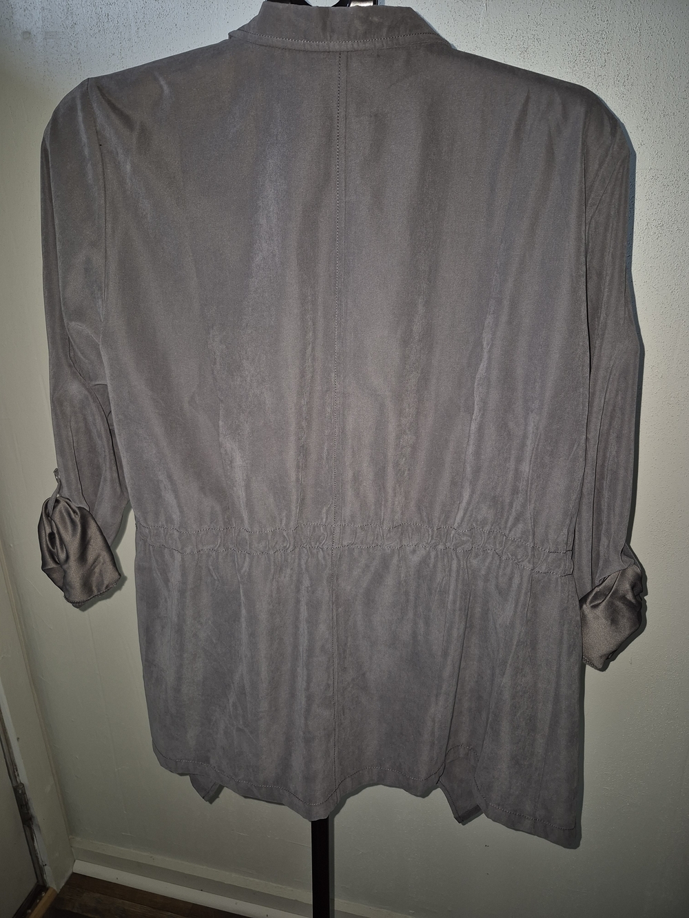 Maurices Gray Roll-Tab Utility Tunic
